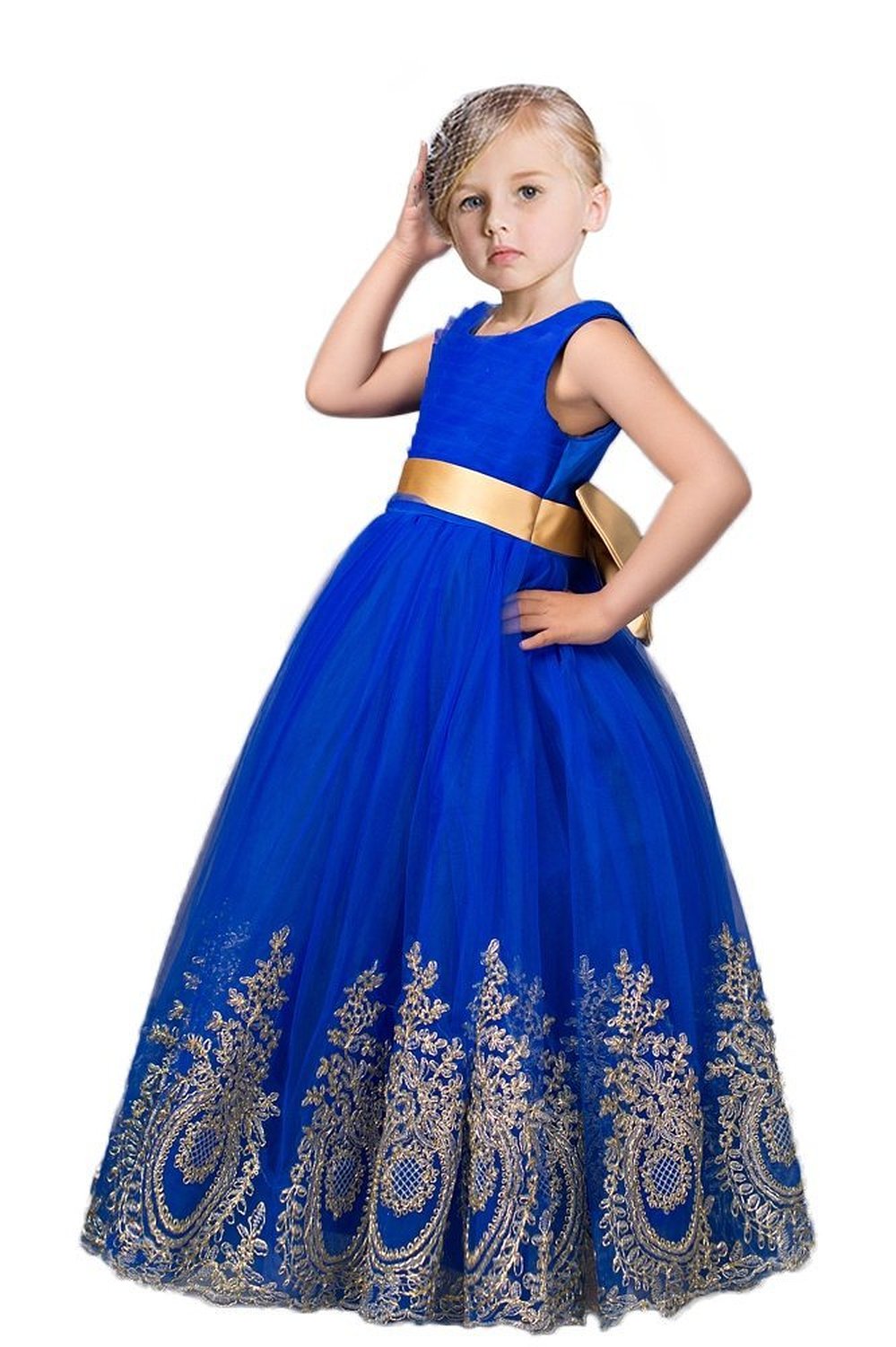 royal blue floor length gown